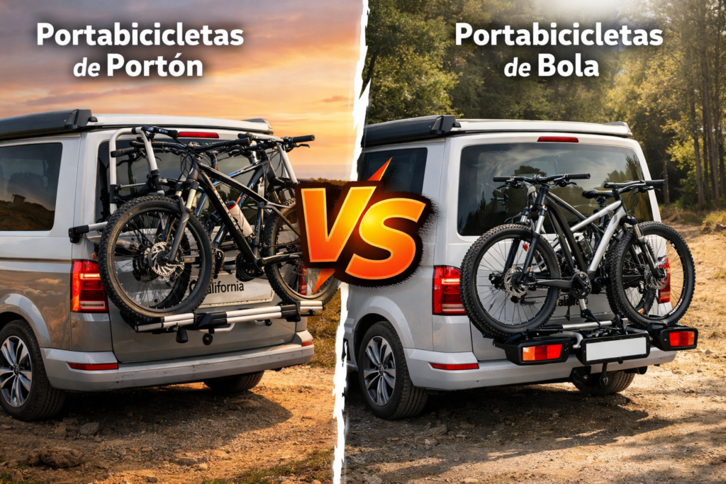 Portabicicletas de portón vs bola