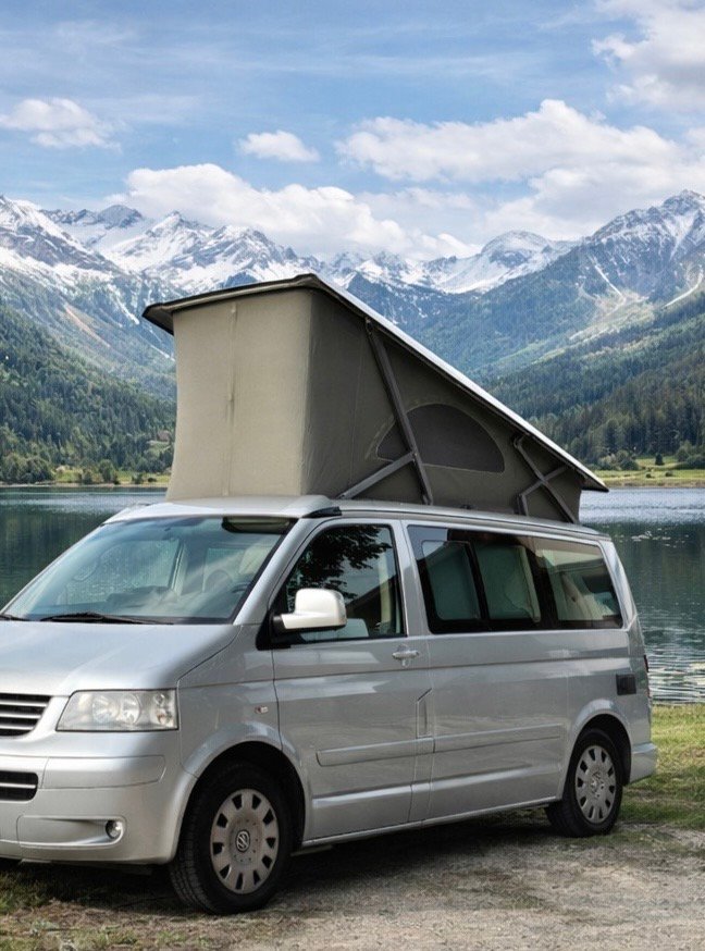 dormir en invierno en Volkswagen california