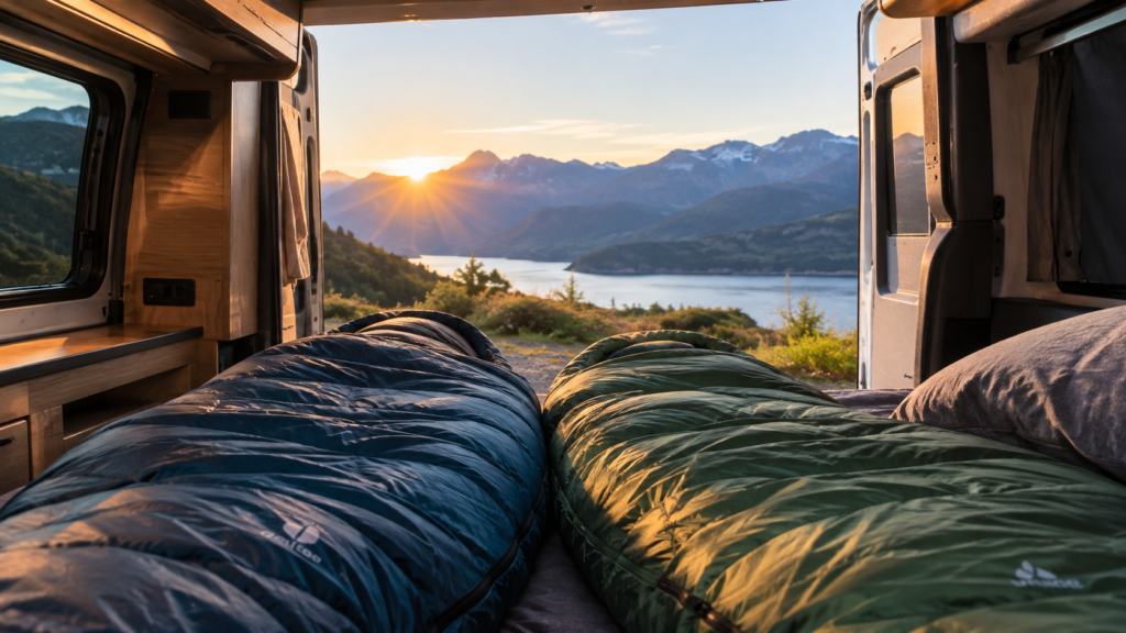 Los mejores sacos de dormir para furgoneta camper