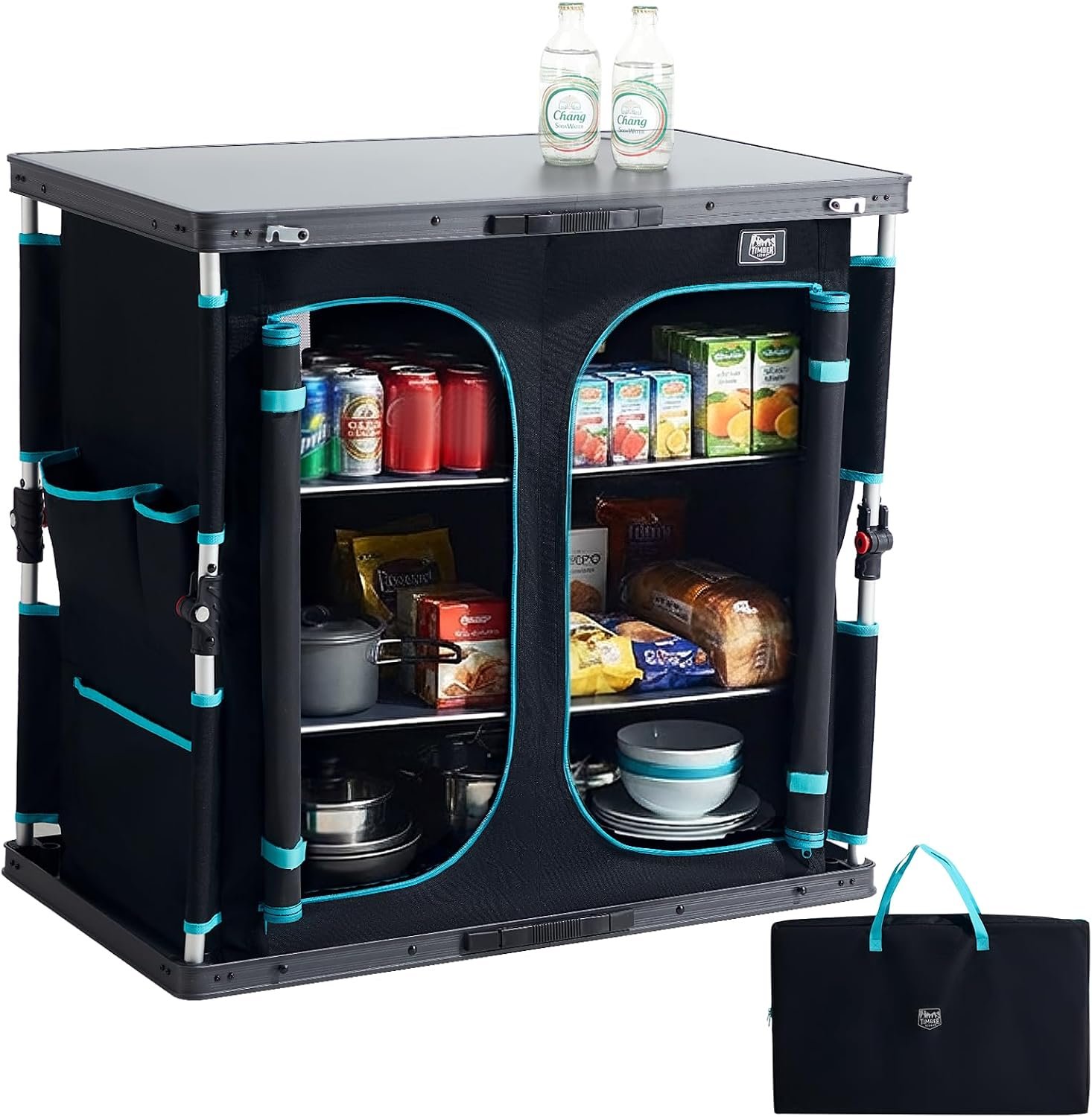 Organizador de cocina plegable para camping y furgoneta camper