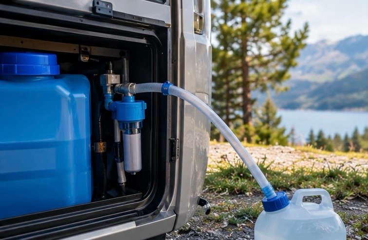 Reserva de agua para furgoneta camper