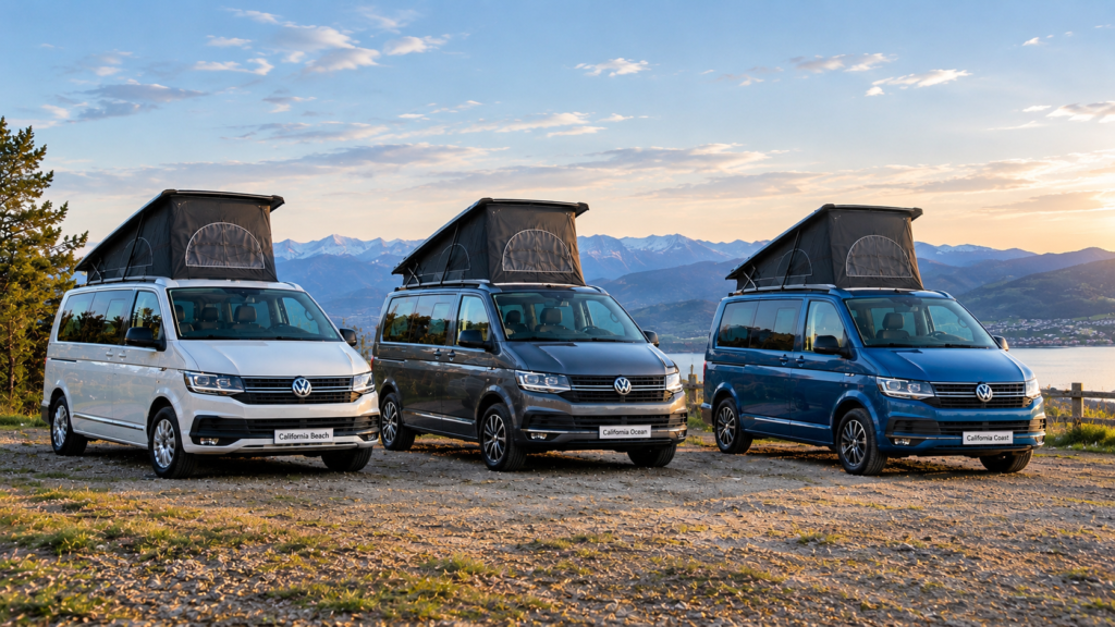 Volkswagen California Beach, Coast y Ocean: diferencias entre versiones