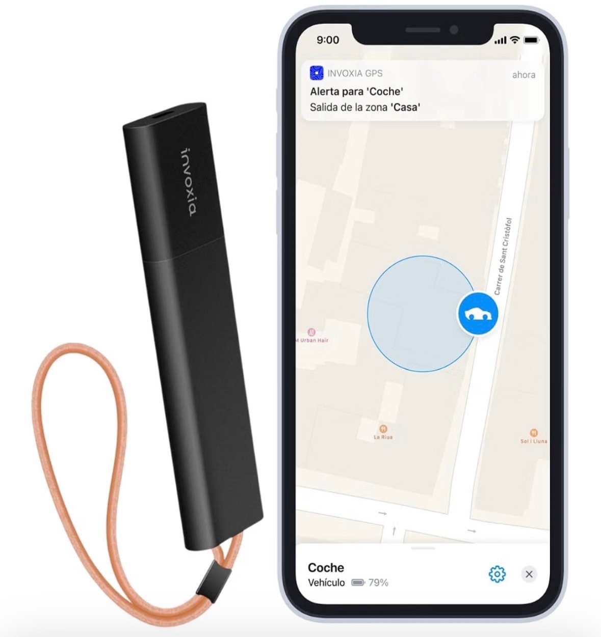 Invoxia Classic GPS Tracker localizador discreto para coche