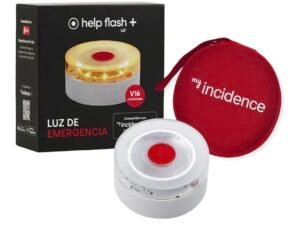 Help Flash IoT+ Luz de Emergencia V16 con funda de neopreno roja